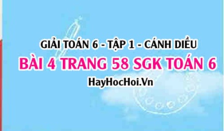 Giải bài 4 trang 58 Toán 6 Tập 1 SGK Cánh Diều